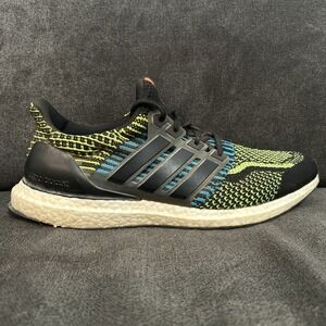 Adidas Ultra Boost 5.0 DNA Men's 10.5 Black Team Solar Green Blue Knit GX4103